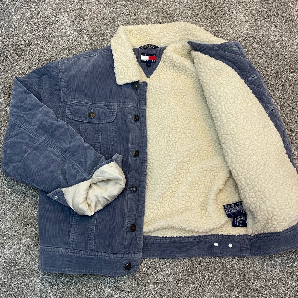 Vintage Sherpa Corduroy Tommy Hilfiger Jacket